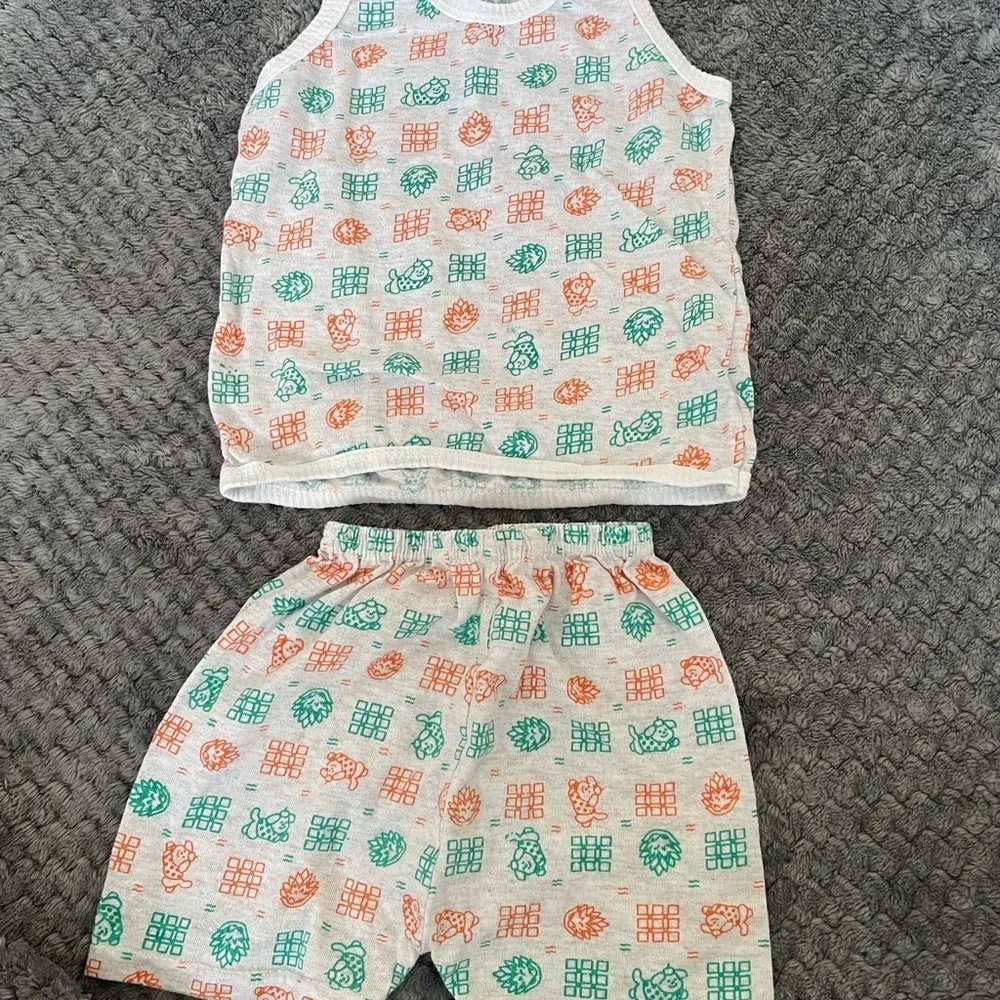 Organic cotton Kids Pajama Set 6-9 months summer sets bundle